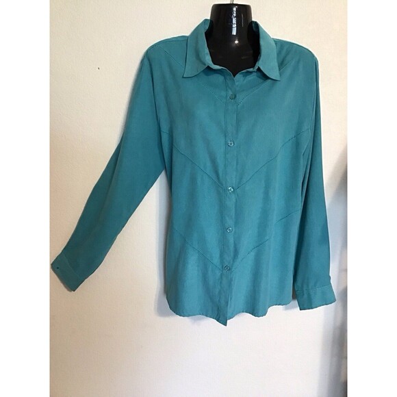 White Stag Women’s Long Sleeves Button Down Blouse. Size L - Picture 2 of 4